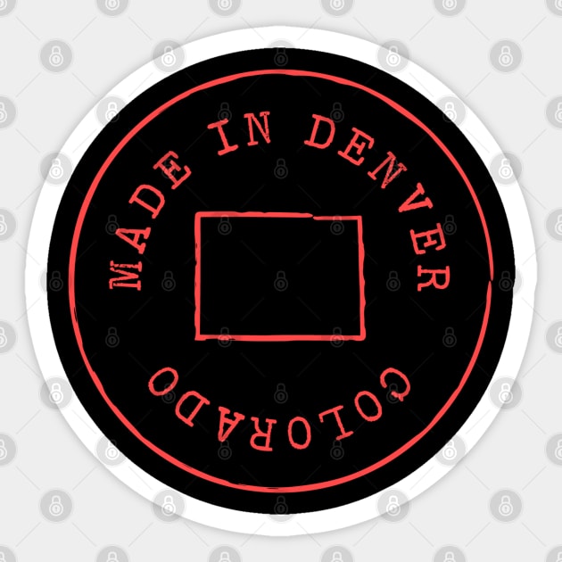 Made in Denver Colorado Sticker by Geometrico